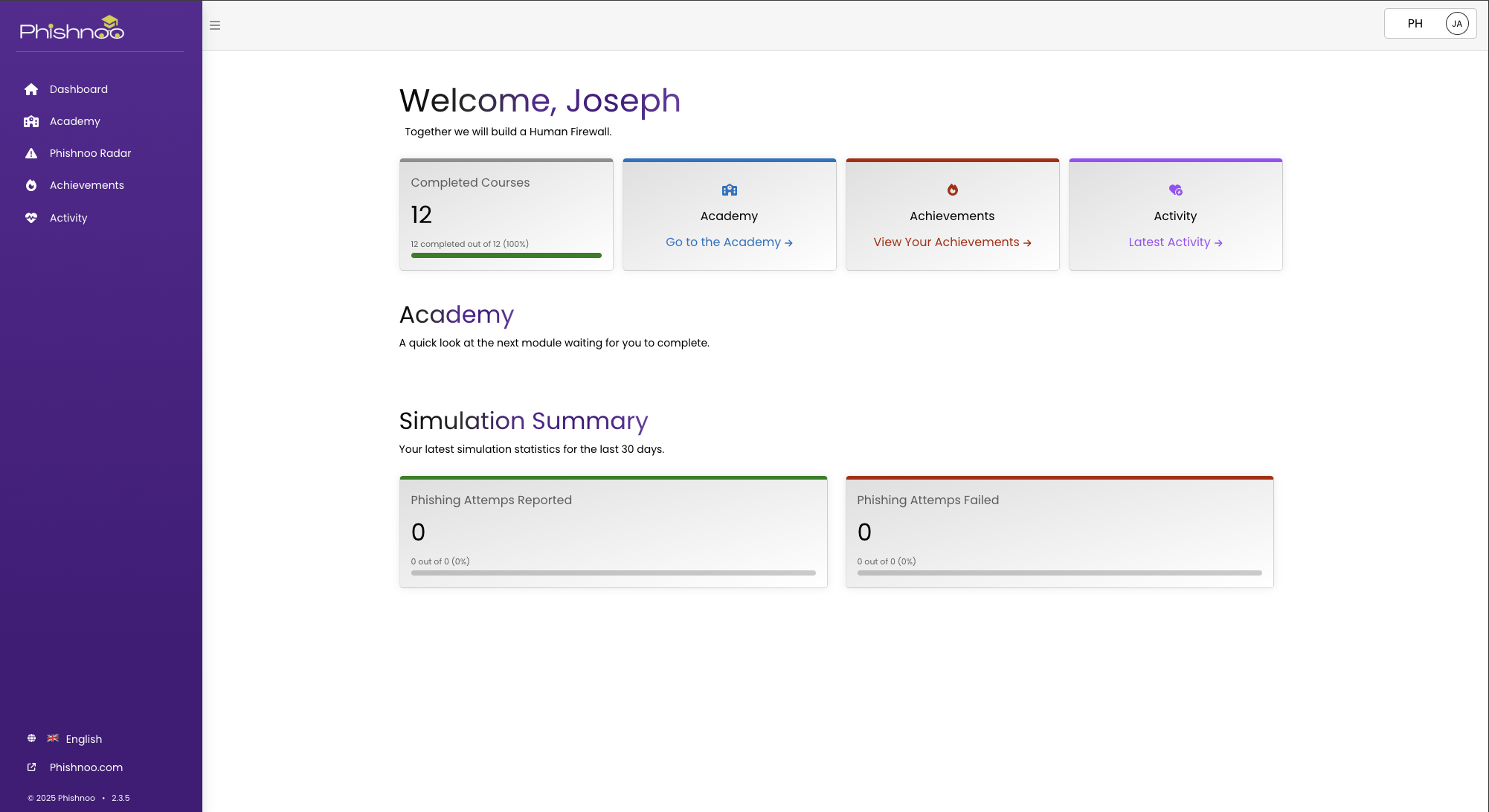 Academy-dashboard